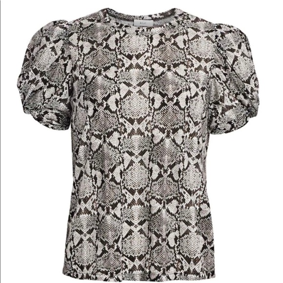 A.L.C. kati Snake Print Top in Nude S - Picture 1 of 8